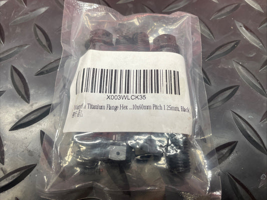 Titanium Black Front Caliper Race Bolts M10x60mm 1.25mm Pitch #1413