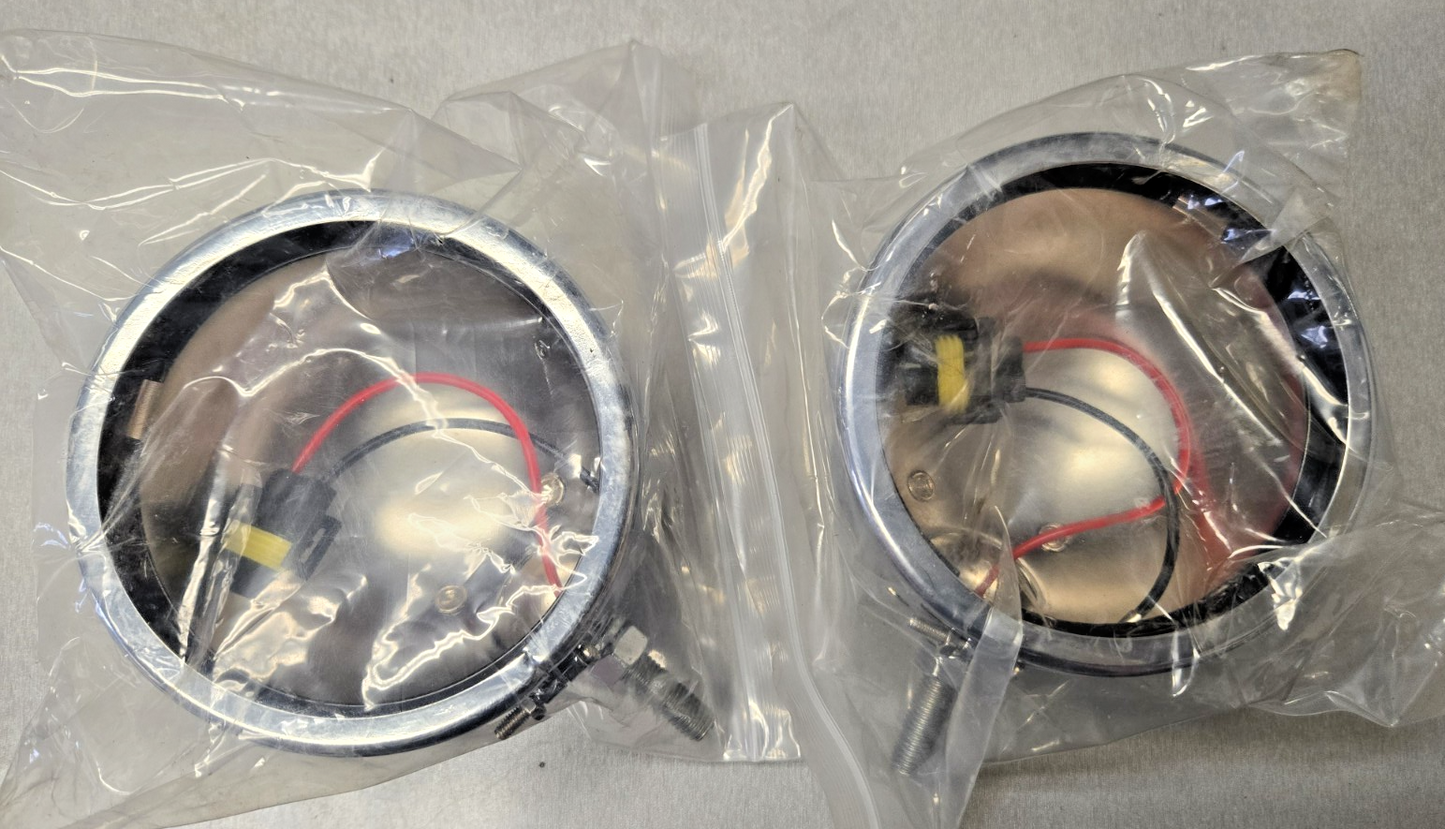 2pcs 4" Inch Chrome Fog Light Housing Passing Lamp Holder Bucket Shell #0492