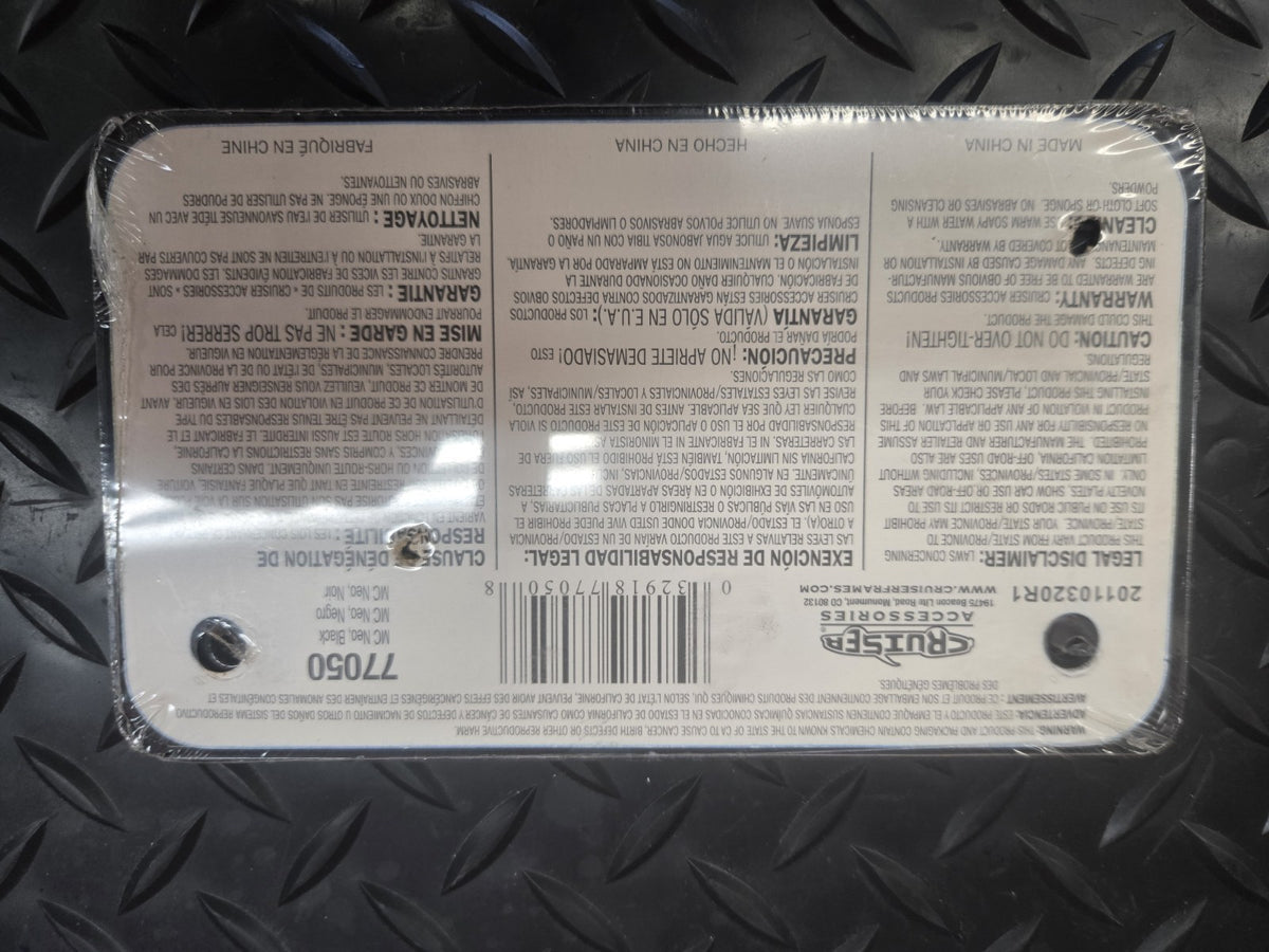 Neo Motorcycle License Plate Frame, Black #1197
