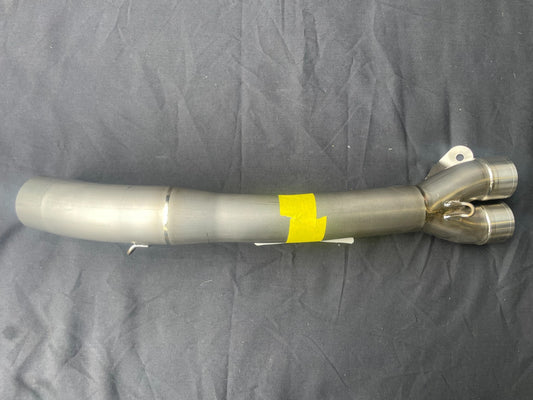 Kawasaki ZX10R Graves Exhaust Mid Pipe Titanium 2016-24 FIT ONLY GRAVES HEATERS
