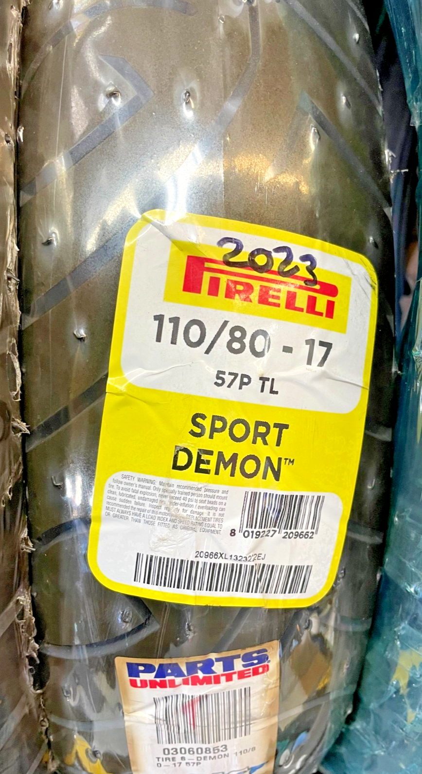 PIRELLI SPORT DEMON 110 80 17 FRONT 57P TL 2023 NEW