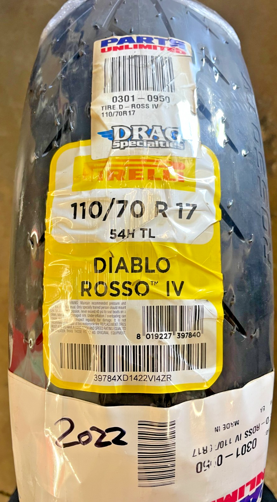 Pirelli Diablo Rosso 4 Front Tire - 110/70R-17 3978400 2021 NEW