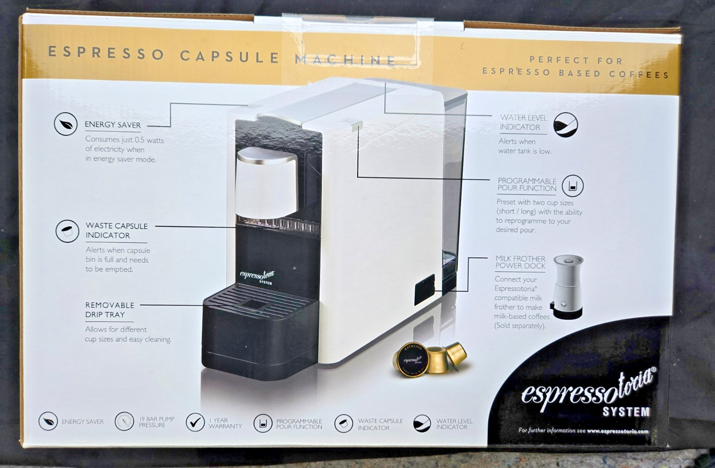 Espressotoria Caprista Espresso Machine White (S/N 16002017960CPW) #0263