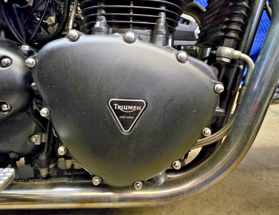 Triumph Motorcycle Triangle STATOR COVER Badge Logo Sticker #0451 reproduction