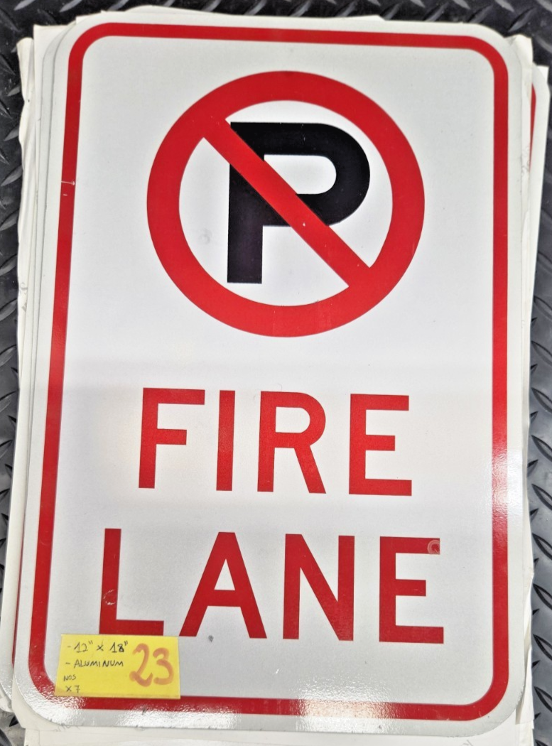 Fire Lane No Parking Heavy Gauge Aluminum Parking Sign 12X18