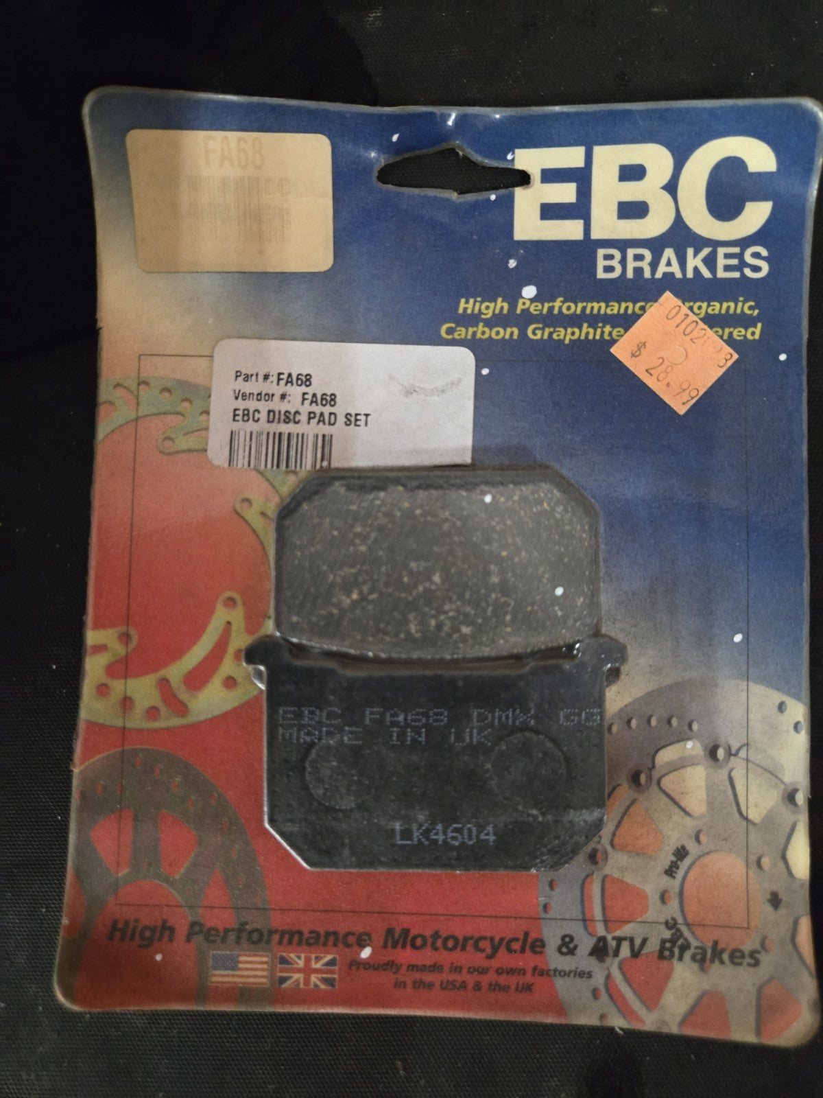 1 X EBC brake pads ducati honda kawasaki suzuki yamaha aprilia harley-davidson