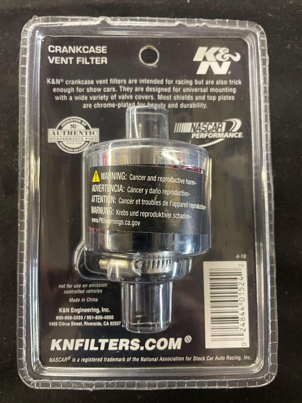 K&N 62-1330 Engine Crankcase Breather Element #0163
