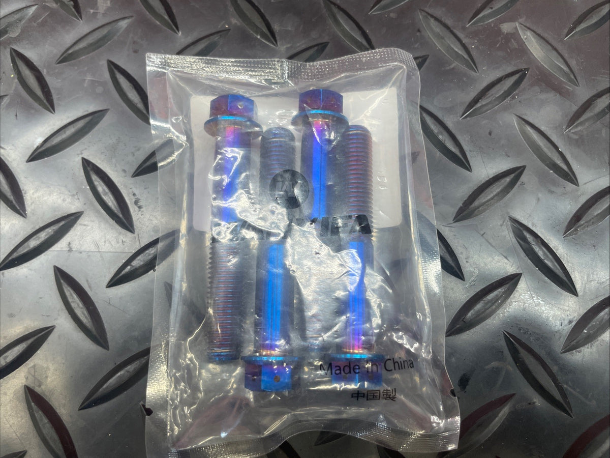 Titanium Burnt Blue Front Caliper Race Bolts M10x60mm 1.25mm Pitch #1414