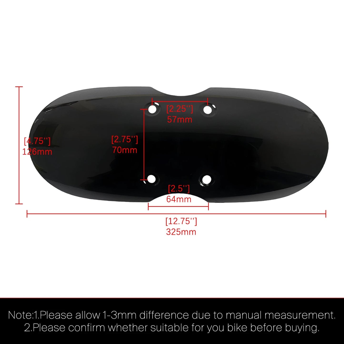Motorcycle Front Fender Cafe Racer Mudguard Short ABS CAFE RACER #0120