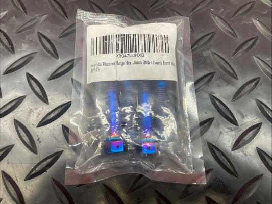 Titanium Burnt Blue Front Caliper Race Bolts M10x60mm 1.25mm Pitch #1414