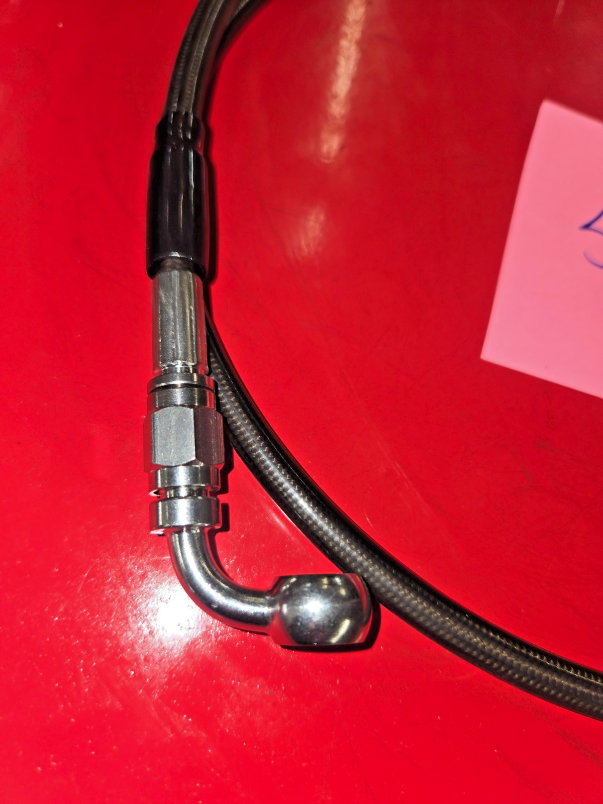 Braided Brake Hose Line - 50" - 180°/90° Adjustable Banjos #0426