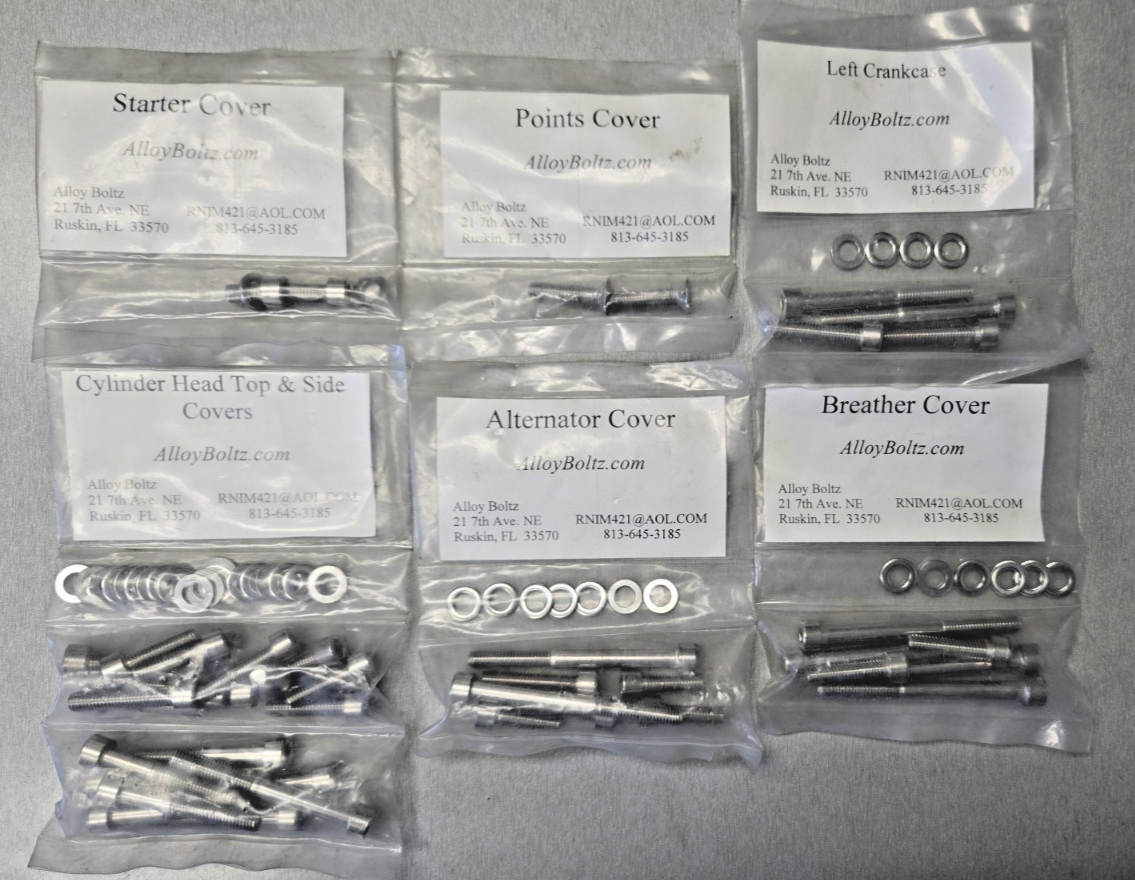HONDA 1971-1978 CB500 CB550 POLISHED STAINLESS STEEL ENGINE BOLT SCREW SET #0578