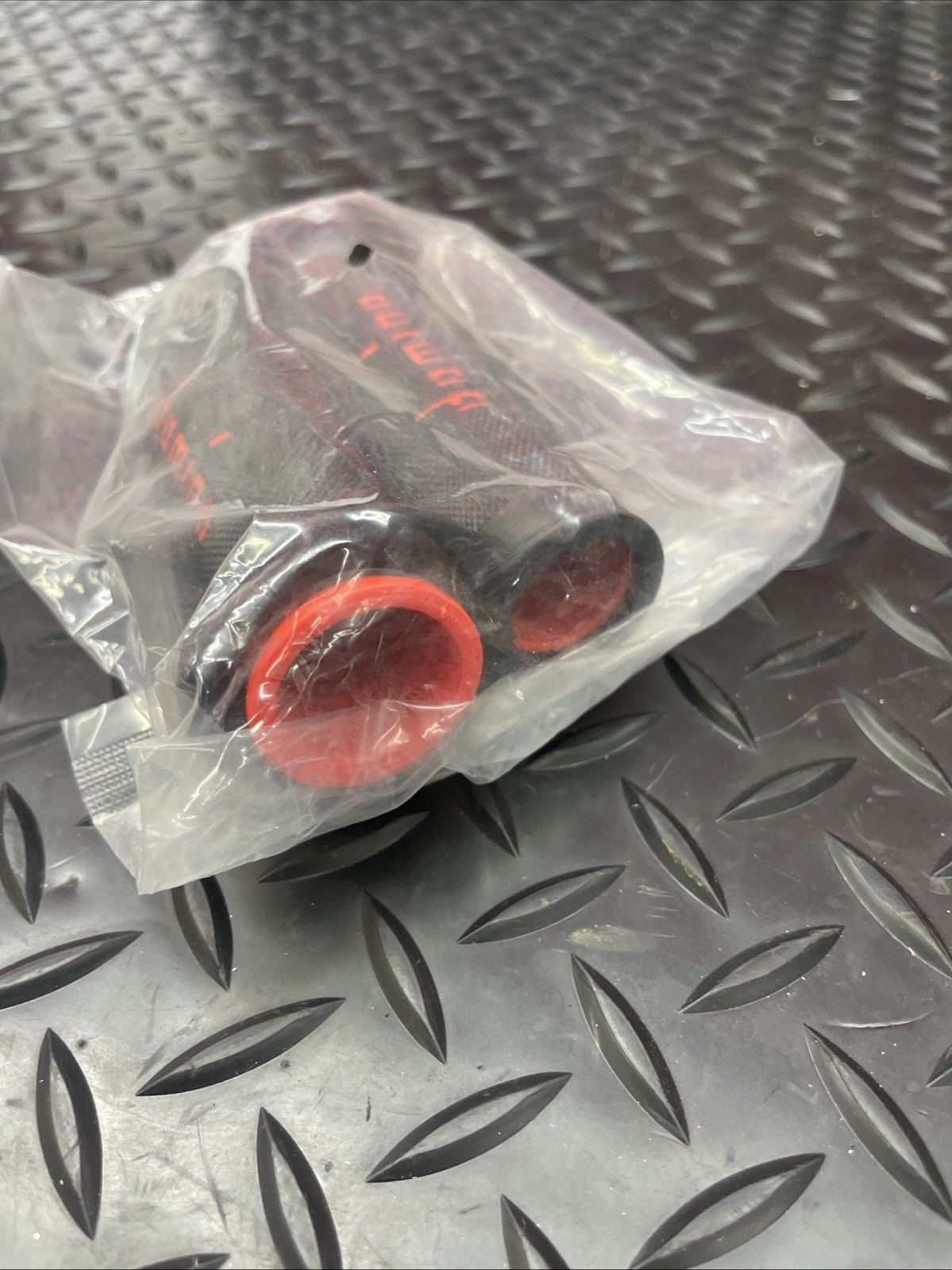 Domino Racing Motorcycle Grips 7/8” 22mm Black / Red #1381