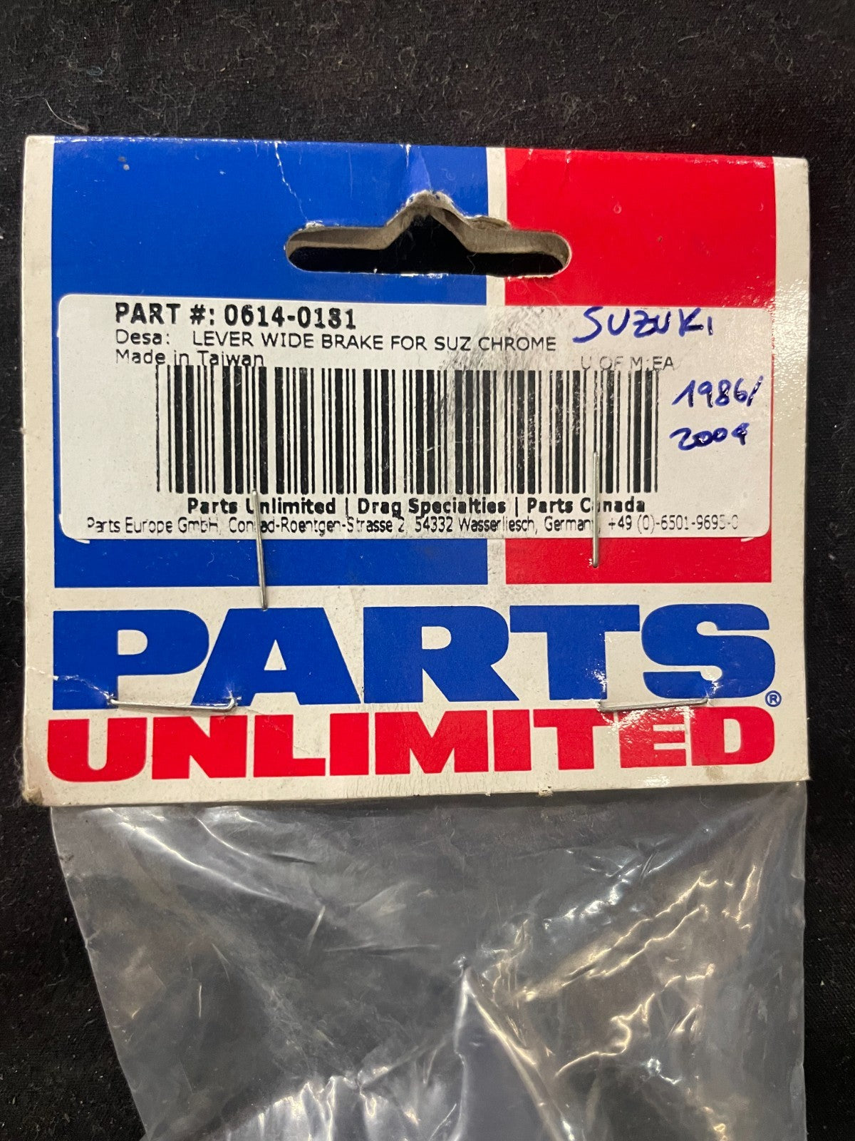 Parts Unlimited 0614-0181 Chrome Suzuki Brake Wide Lever NOS #0292