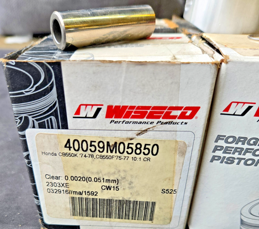4 X Honda CB550 Wiseco Piston 10:1 Stock 58.5mm Bore 40059M05850