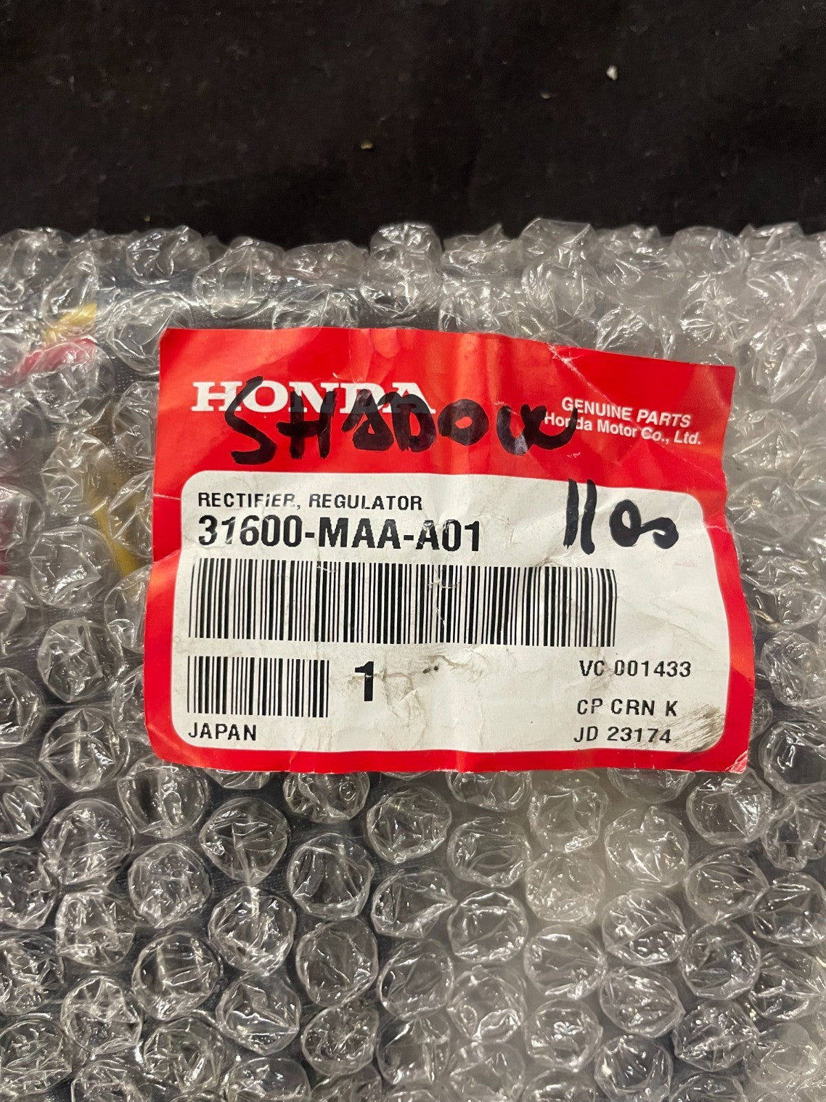 Honda VT-1100-C VT1100 Shadow Regulator Rectifier USED 31600-MAA-A01 REPLACEMENT