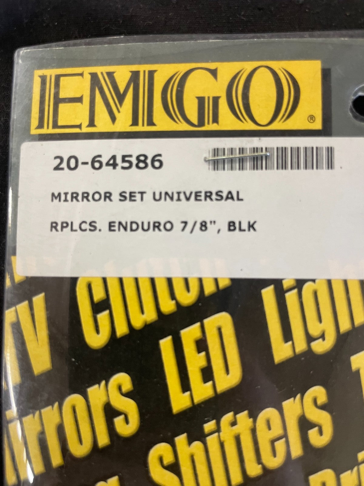 EMGO - 20-64586 - Mirror - 360 Enduro - Black UNIVERSAL FOLDABLE