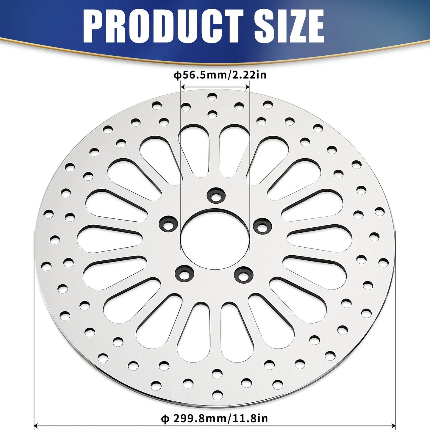 Harley Davidson Electra Glide Road King front rotors chrome EBC pads #0560