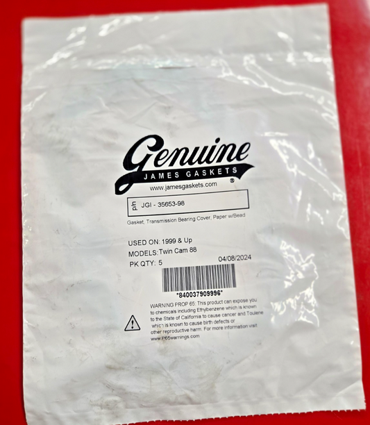 Harley-Davidson 99-UP OEM Twin Cam Gasket Bearing Housing SEALED 35653-98A #0398