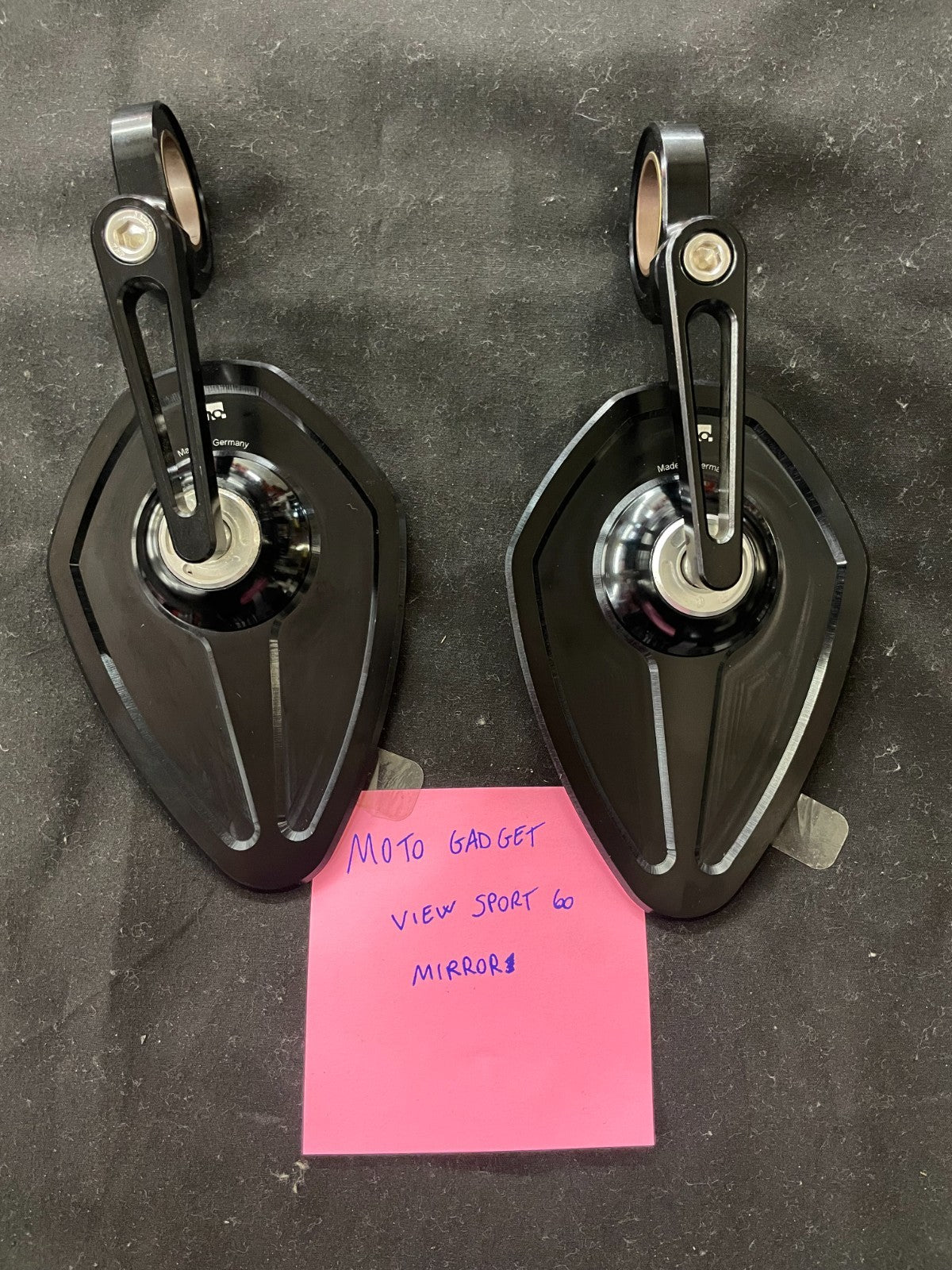 2X Motogadget mo View Sport 60 Glassless Motorcycle Bar-End Mirror #0160