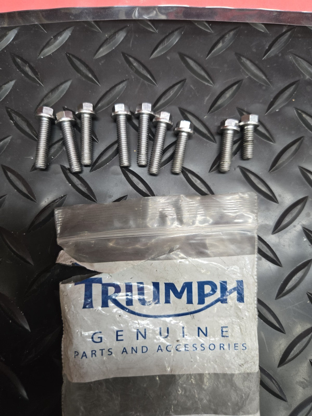 9 X Triumph Genuine OEM  M6 x15-20-25 Hex Head Flanged Bolt New #0799