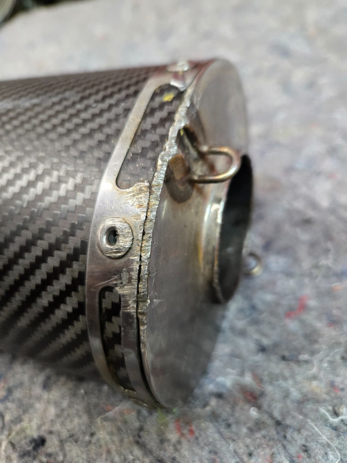 M4 SLIP ON MUFFLER EXHAUST 51 MM Pipe CARBON FIBER   #0252