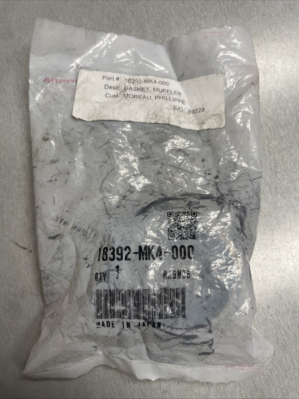 Honda CB1000R 2011/16 Muffler Gasket 18392-MK4-000  #0654