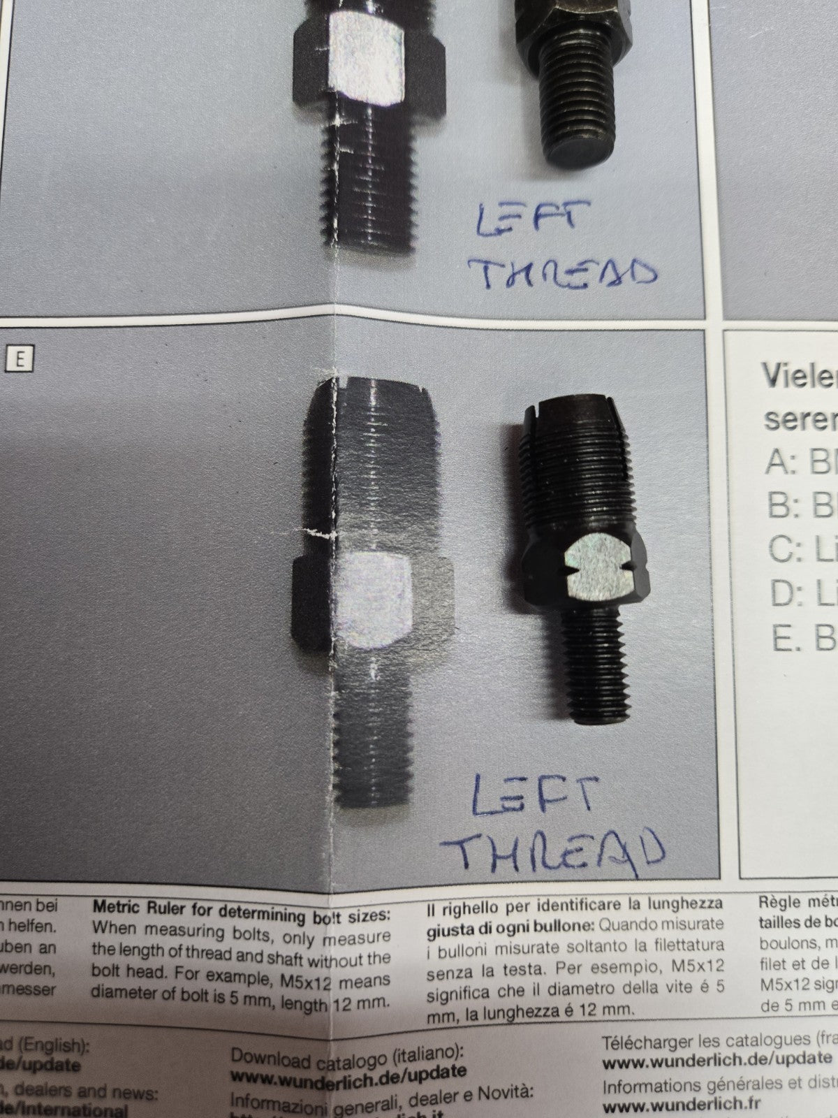 BMW wunderlich Mirror Adaptor SOLD EACH  #1202