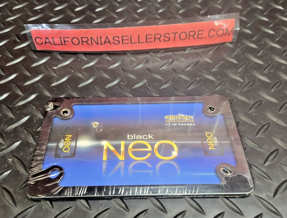 Neo Motorcycle License Plate Frame, Black #1197