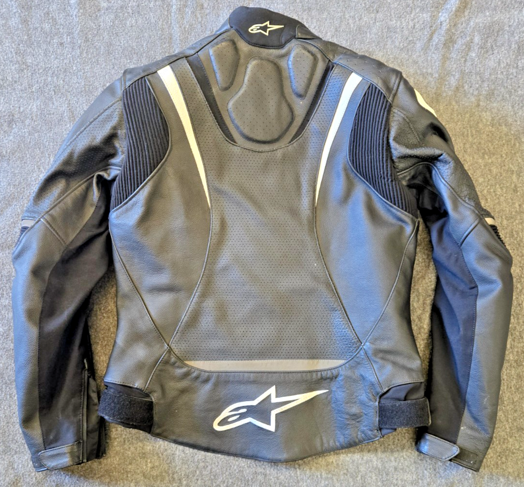 Alpinestars Stella Jaws Perforated Womens Leather Jacket (12US/48EU, Black)