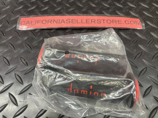 Domino Racing Motorcycle Grips 7/8” 22mm Black / Red  #1381