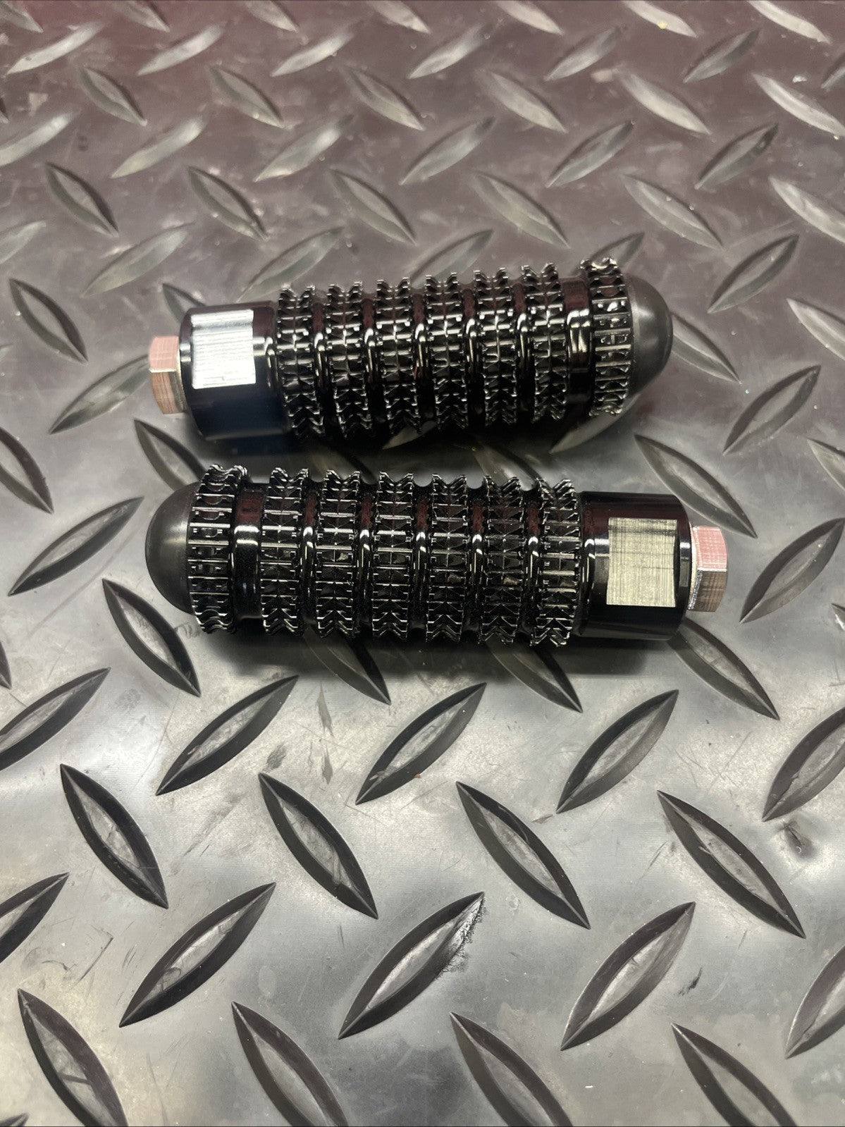 Racing Extra Grip Black Aluminum Foot Pegs 3”  M8 Bolt   #1408
