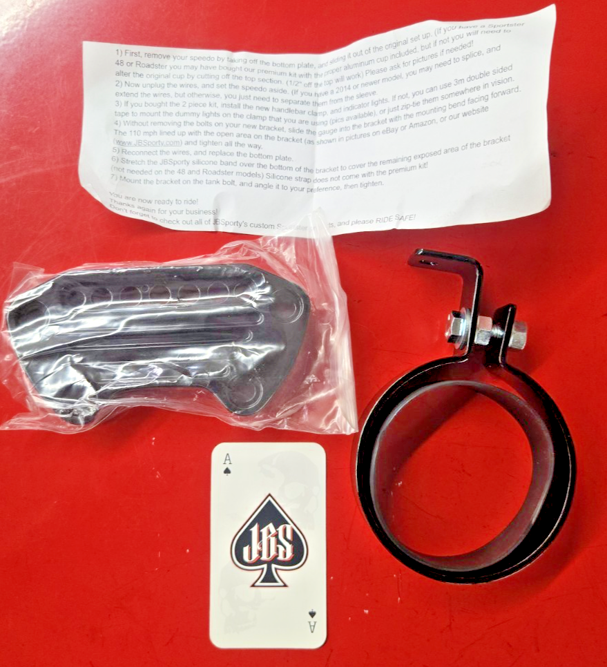 Side JBS Speedometer Relocation Bracket Cover Harley Sportster 883 XL 1200 #0629
