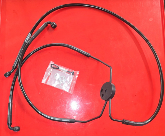 Russell R08756DS Braided Front Brake Line Kit 2008+ Touring FLHX NON-ABS  #0431