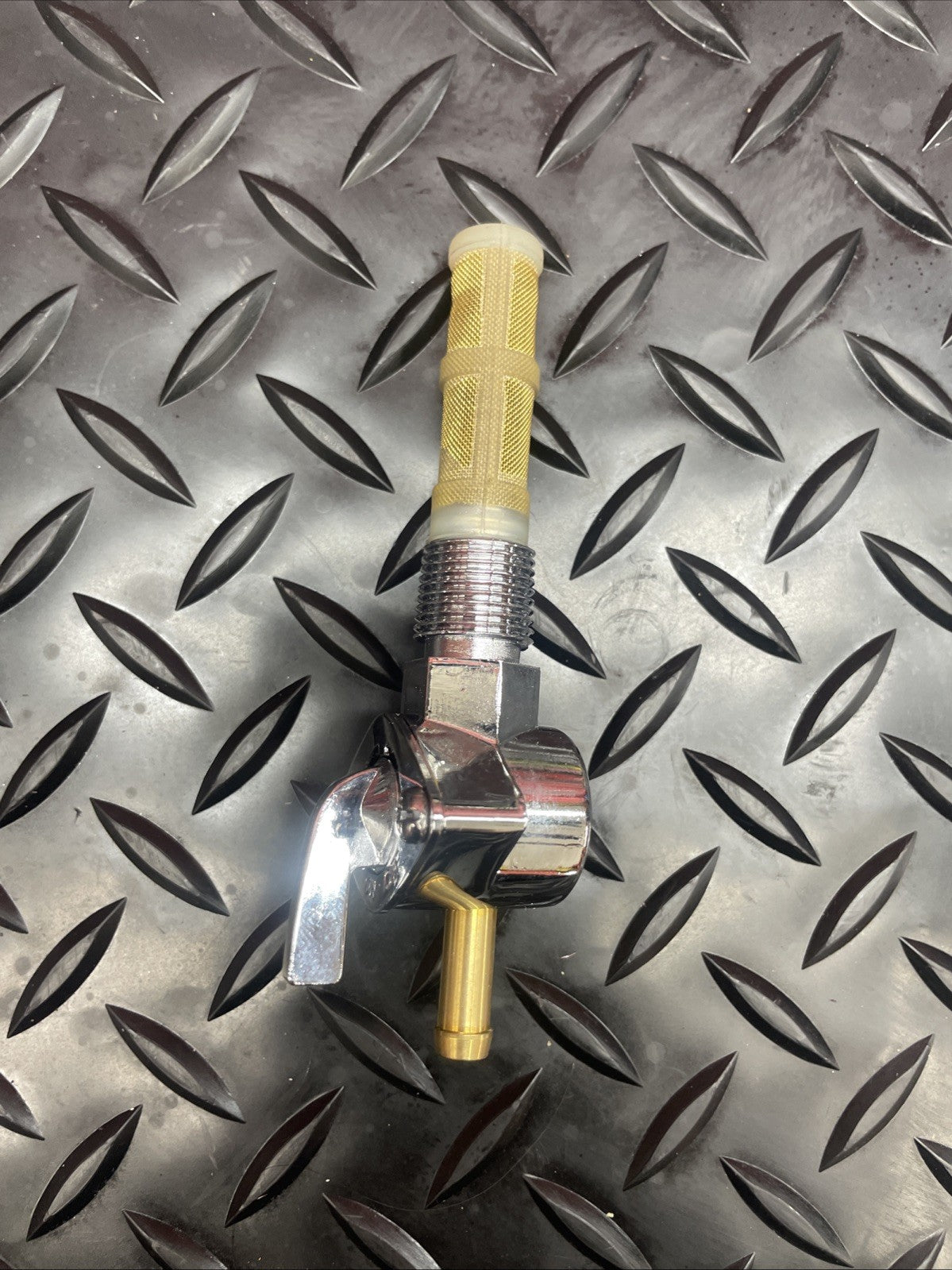 Moto Iron Straight Spigot 3/8" NPT Male Fuel Valve Petcock 105-0029  #0738