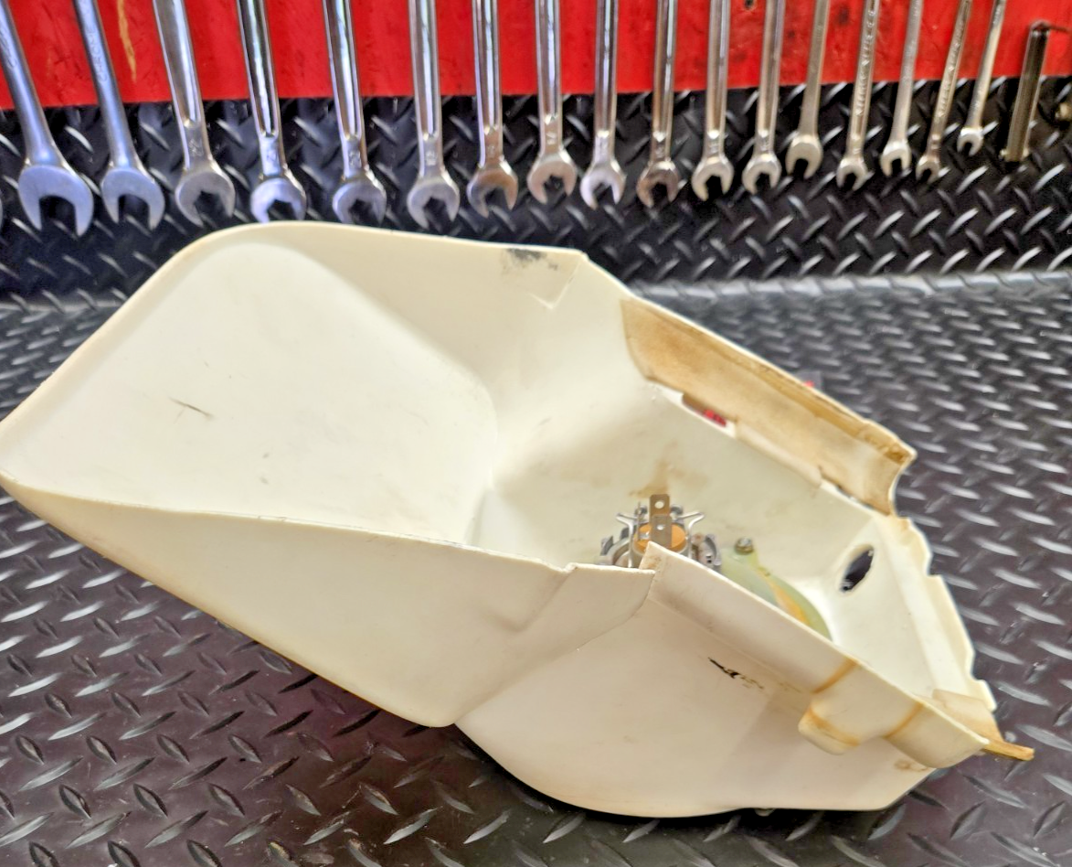 1987 Husqvarna TE510 OEM Head Light Shroud Mask Plastic NO GLASS #0783