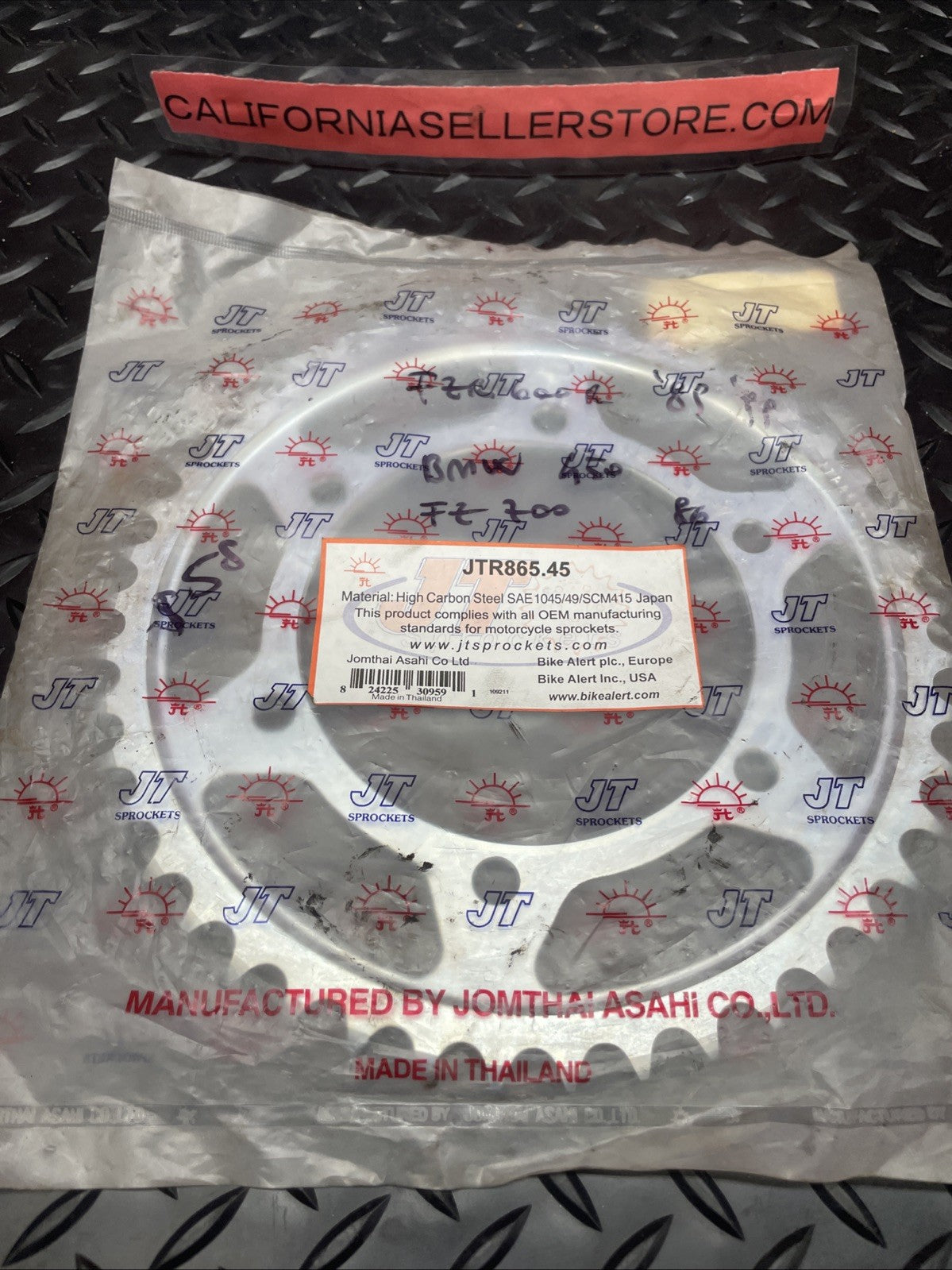BMW G450X 2008/10 JT Steel Rear Sprocket - 45 Teeth JTR865.45  #0828