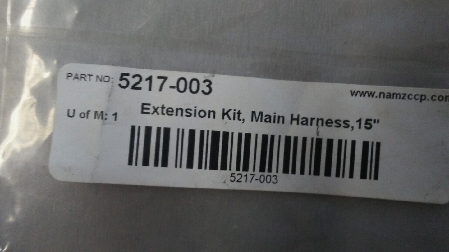 NEW 15" EXTENSION KIT MAIN HARNESS  HARLEY DAVIDSON 5217-003