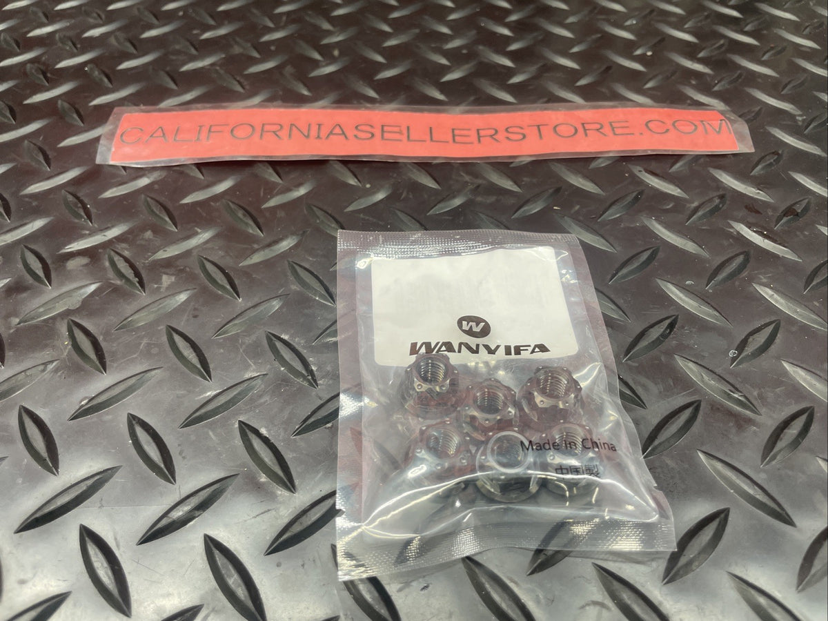 Titanium Black Rear Sprocket Race Nuts M8 1.25mm Pitch  #1415