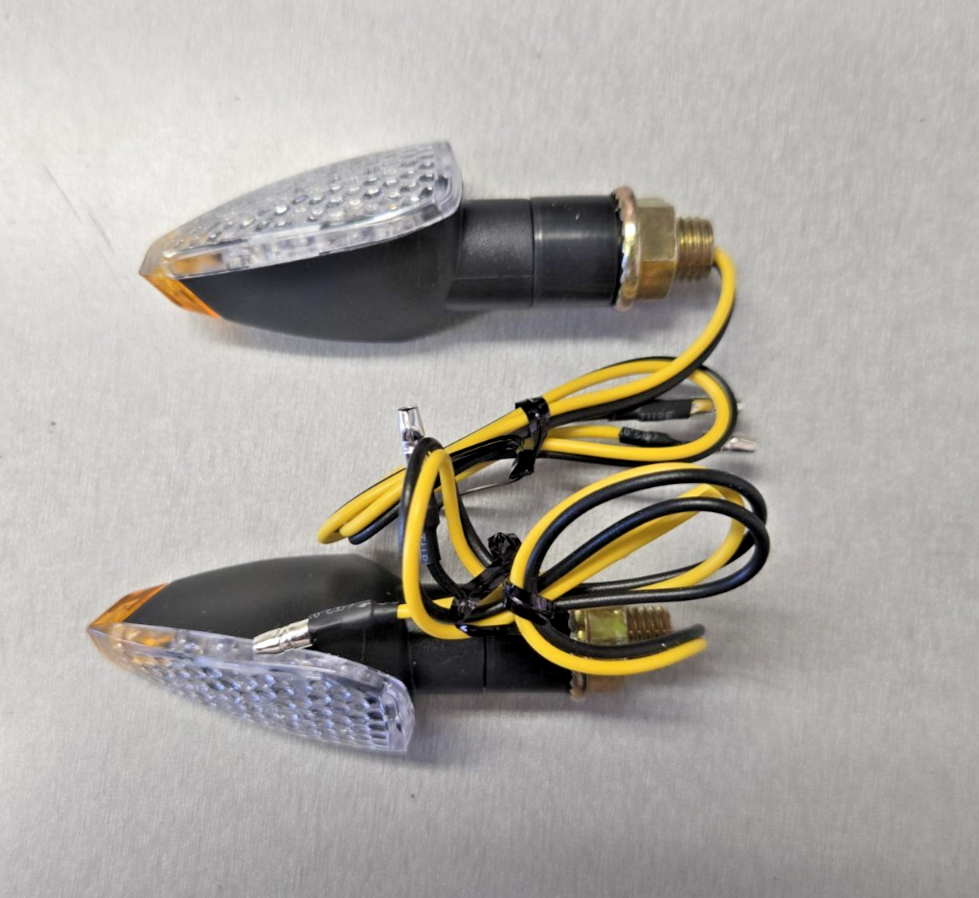 2X Motorcycle LED Turn Signal Indicator Blinker Light Universal Cafe Racer #0476