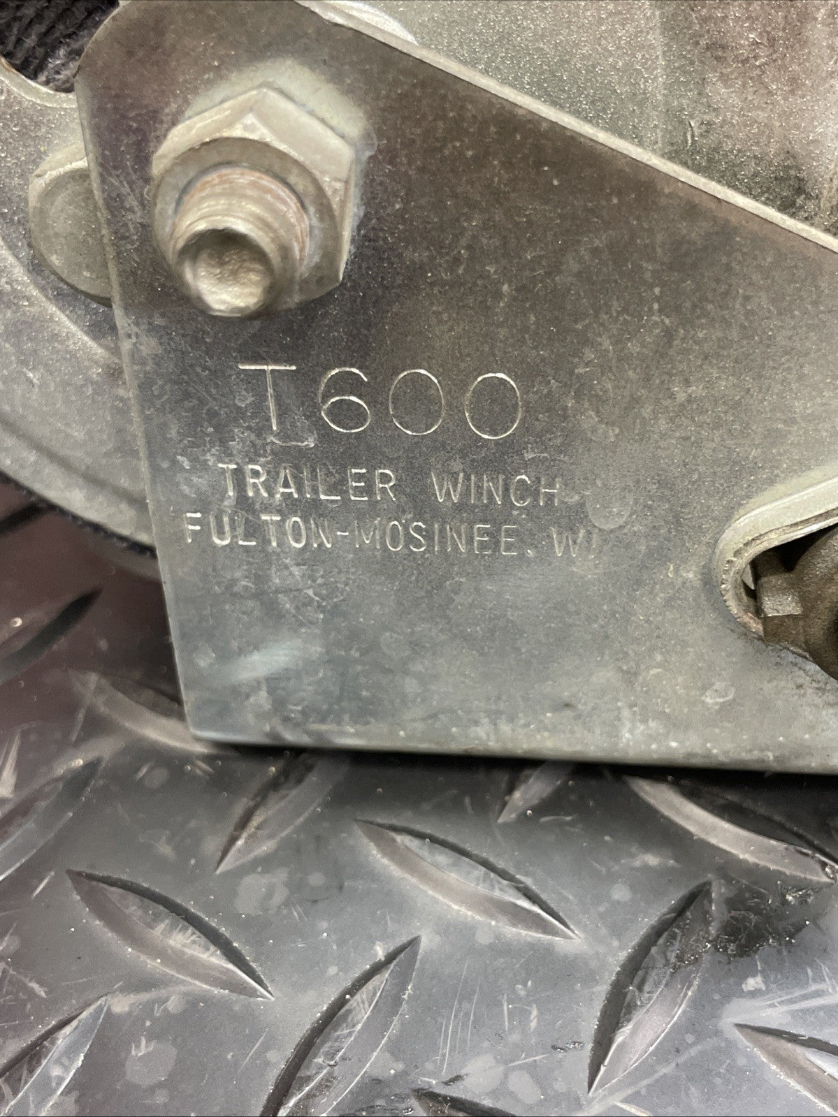 T-600 Single Speed Fulton Trailer Winch 600 LBS 15FT  #1327