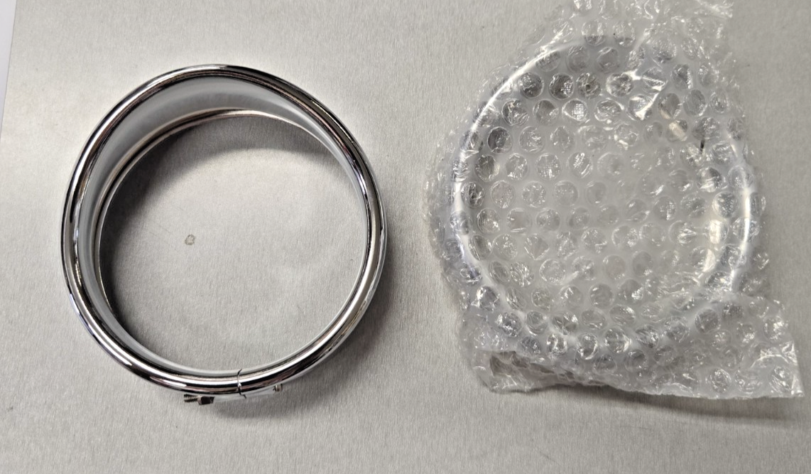 4.5" Fog Lamp Trim Ring Bezel Visor For Harley Softail Touring  #0497