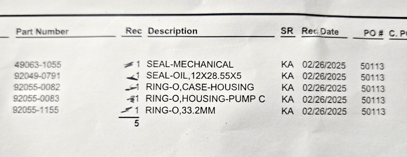 KAWASAKI NINJA 650 ER6N VULCAN Z400 Z500 OEM WATER PUMP SEAL KIT #0576