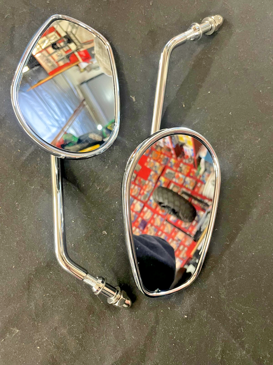 HARLEY DAVIDSON SPORTSTER SOFTAIL GLIDE Chrome Mirror Stock Stem #0201