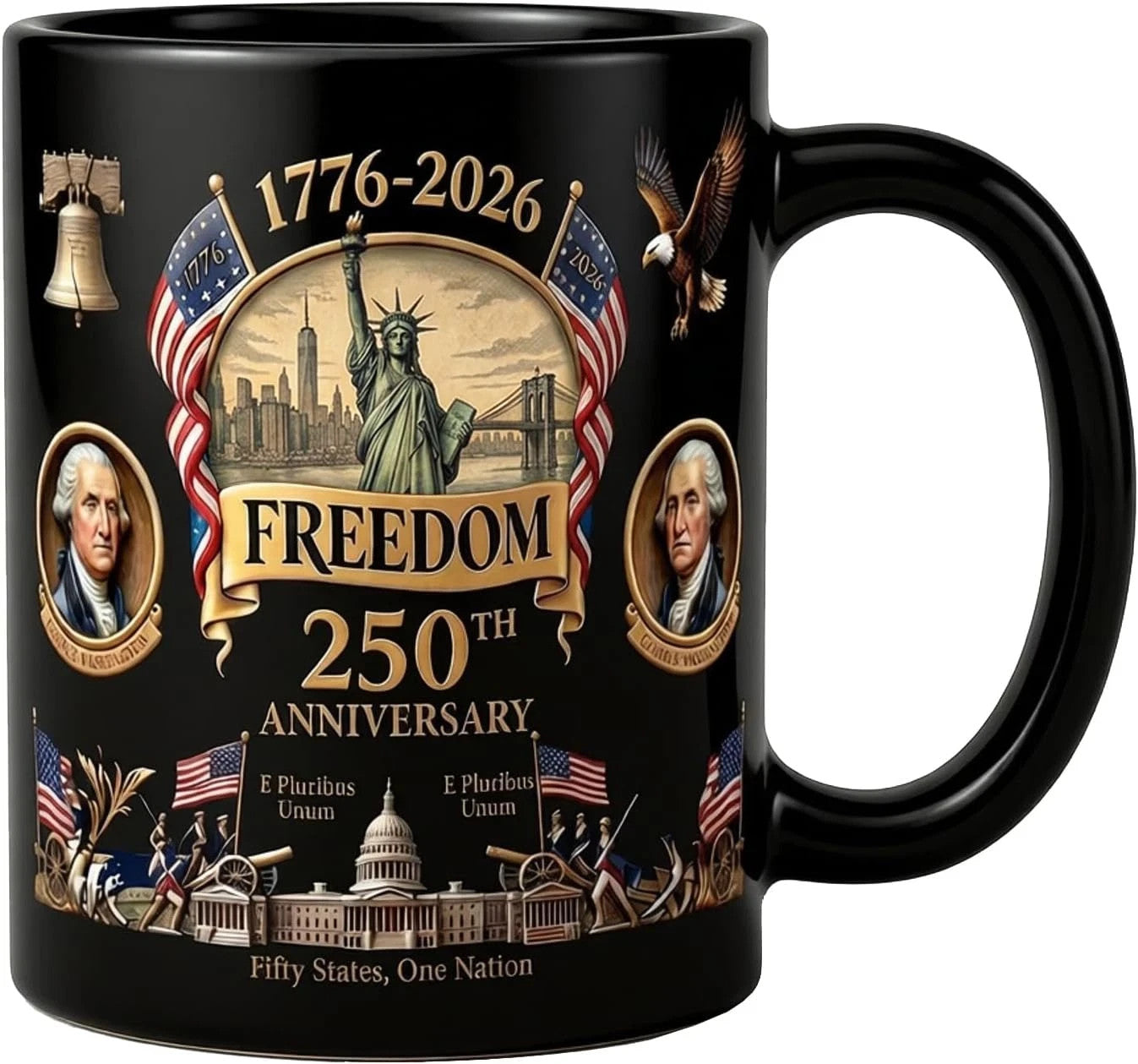 250 Th Anniversary America Coffee Mug USA 250 Years of Freedom #1130