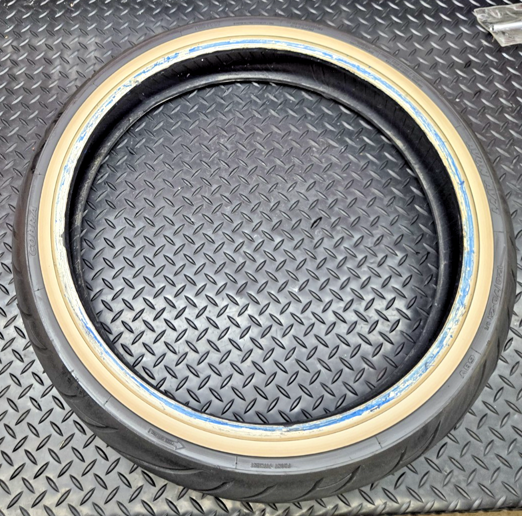 Avon Cobra Chrome Motorcycle Tire AV91 Front 120/70-21 - 68V - Whitewall #1011