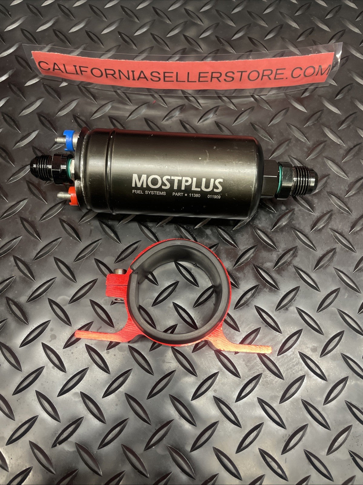 MOSTPLUS 380LPH External Fuel Pump 10AN Inlet + Check Vavle 8AN Outlet  #0737