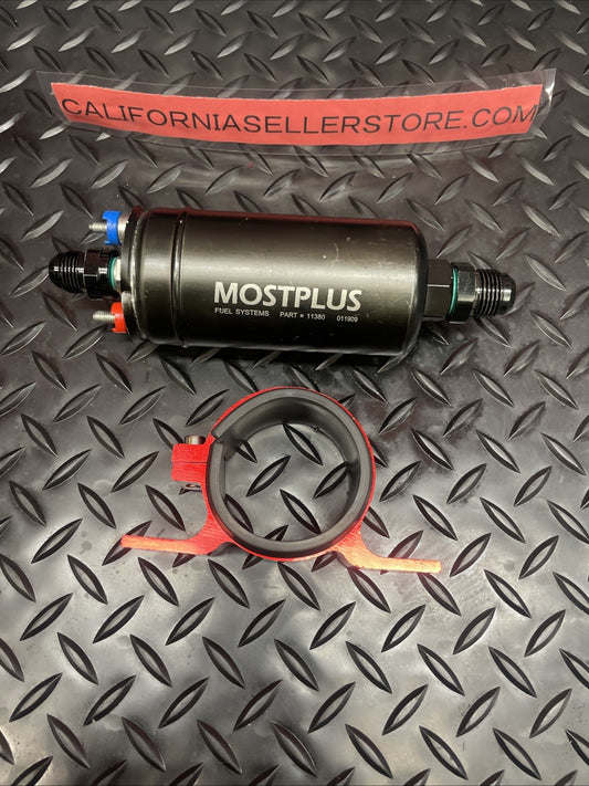MOSTPLUS 380LPH External Fuel Pump 10AN Inlet + Check Vavle 8AN Outlet  #0737