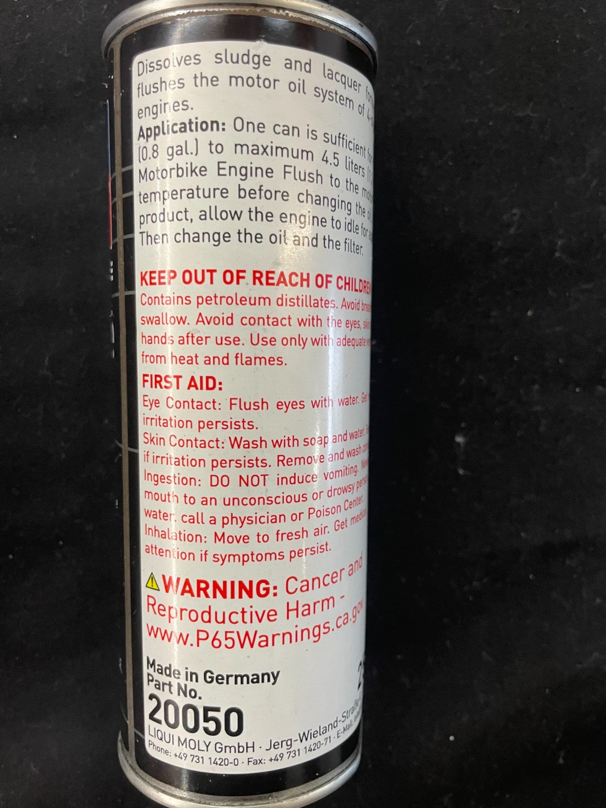 5X LIQUI MOLY 20050 MOTORBIKE ENGINE FLUSH .25 LITER + 1 ENGINE SHOOTER  #0284