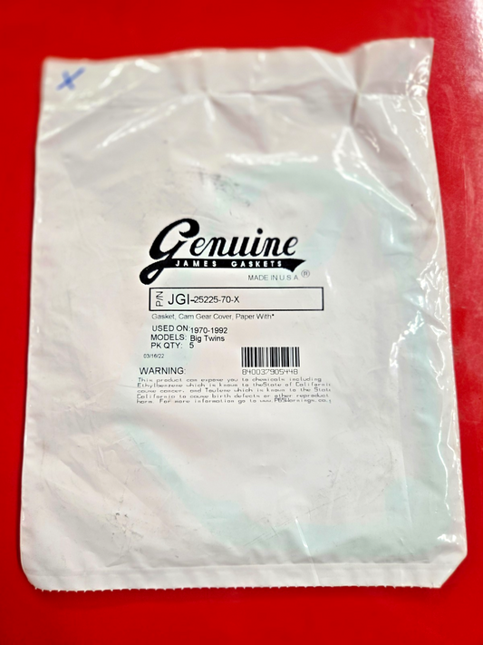Harley-Davidson 1970-1992 OEM BIG Twin Cam Gasket  25225-70-X  #0399